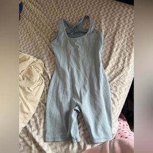 SKIMS outdoor  Light Blue One-Piece Romper - Racerback